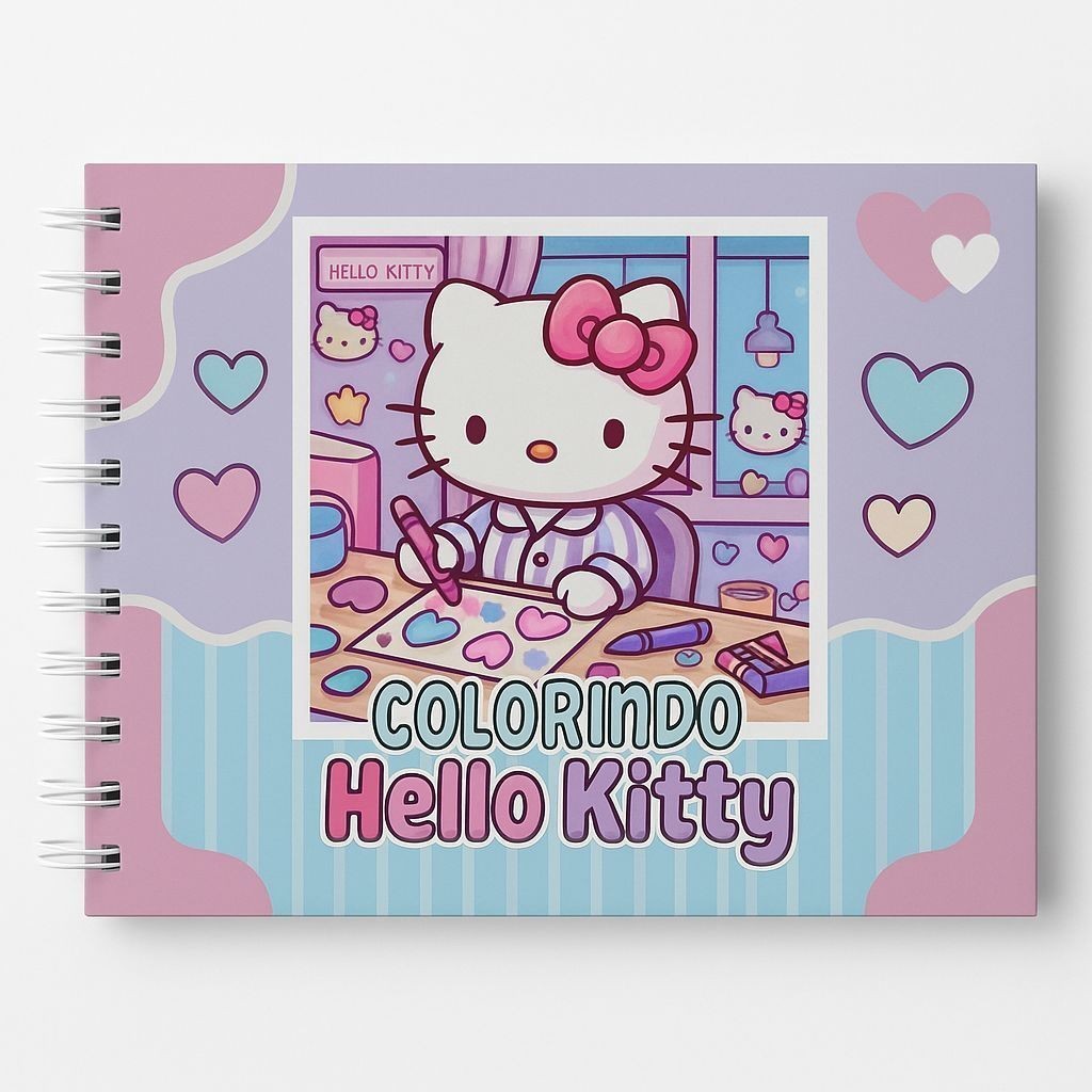 Livro de Colorir Bob Goods, Hello Kitty, Capivara, Stitch, Mundo Dino ...