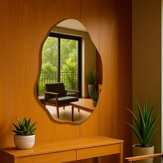 Espelho Orgânico Polido 115cm 100cm 90cm 80cm 70cm Quarto Sala Salão Banheiro Pinterest sem Moldura em Oferta na Shopee