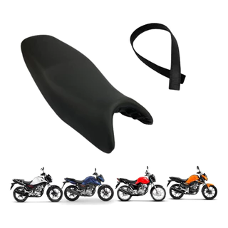 Capa Emborrachada + alça brinde Banco Cg 160 Honda Preto Reforçado SEM LOGO