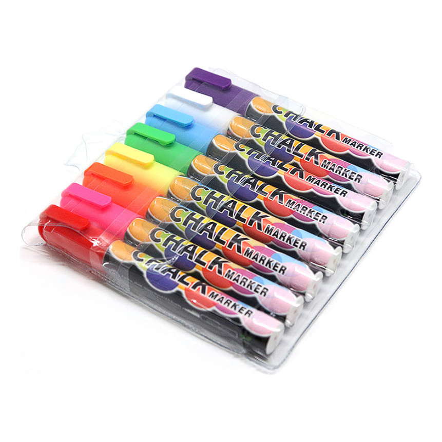 Kit 8 Canetas Fluorescentes para Vidro, Quadro e LED | Cores Neon ...