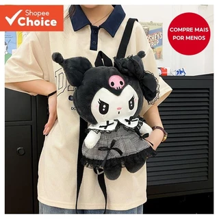 Mochila De 1 Peça De Desenho Animado Kuromi Melody Plush Doll Backpack/Ombro Único Para Mulheres Viagens/Embarque