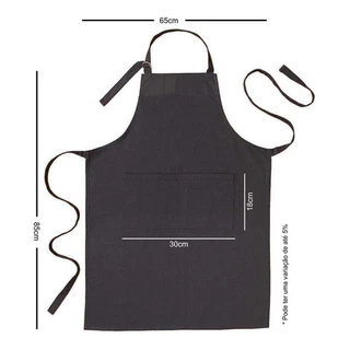 Kit 5 Aventais Oxford C/ Bolso Restaurante Churrasco Chef Evento Restaurante Chef COR: Branco
