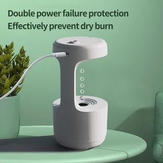 Umidificador De Ar Difusor Anti Gravidade Gotas De Água Que Sobe Aromatizador Com Relógio Led Bivolt 110/220v