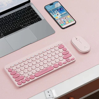 Conjunto de teclado e mouse sem fio 2.4G portátil, combinação de teclado e mouse sem fio ultrafino Marisa em Oferta na Shopee