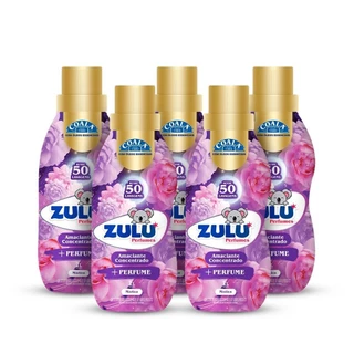 Kit 5 Amaciantes de Roupas Concentrado Zulu Perfumes/Coala - Místico 1 L em Oferta na Shopee