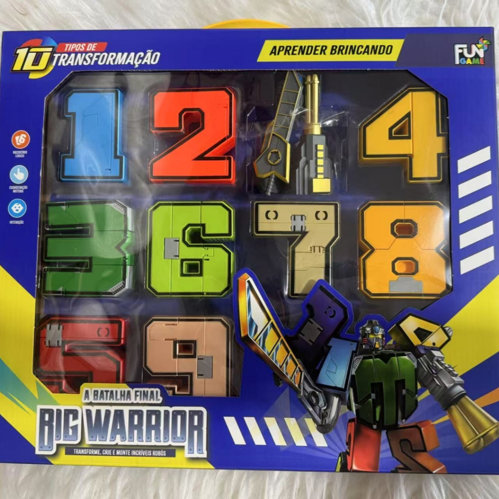 Kit 10 Número 0-9 Transformers Digital Robot Brinquedo Conjunto ...