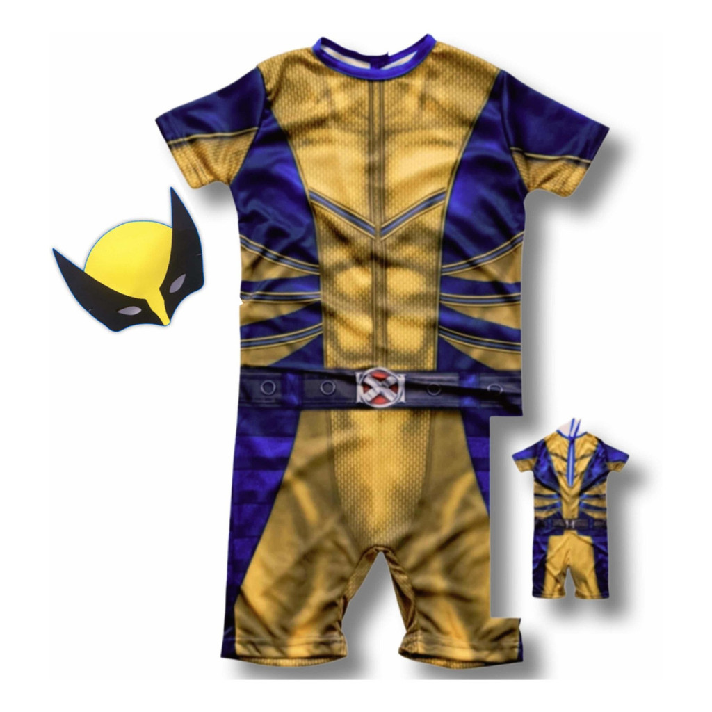 Fantasia Roupa Infantil X-men Wolverine Com Máscara Envio Já | Shopee ...