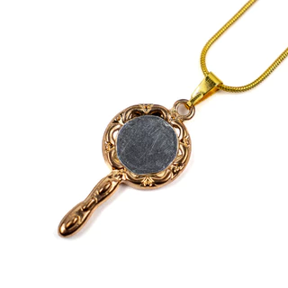 Colar Corrente Pingente Oxum Abebe 3,5 cm Dourado