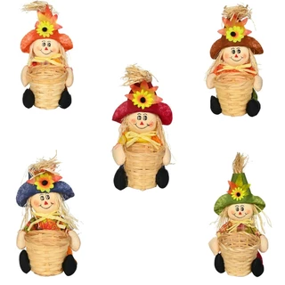 Kit 5 Espantalhos Cesto 26X11CM Decoração De Festa Junina em Oferta na Shopee