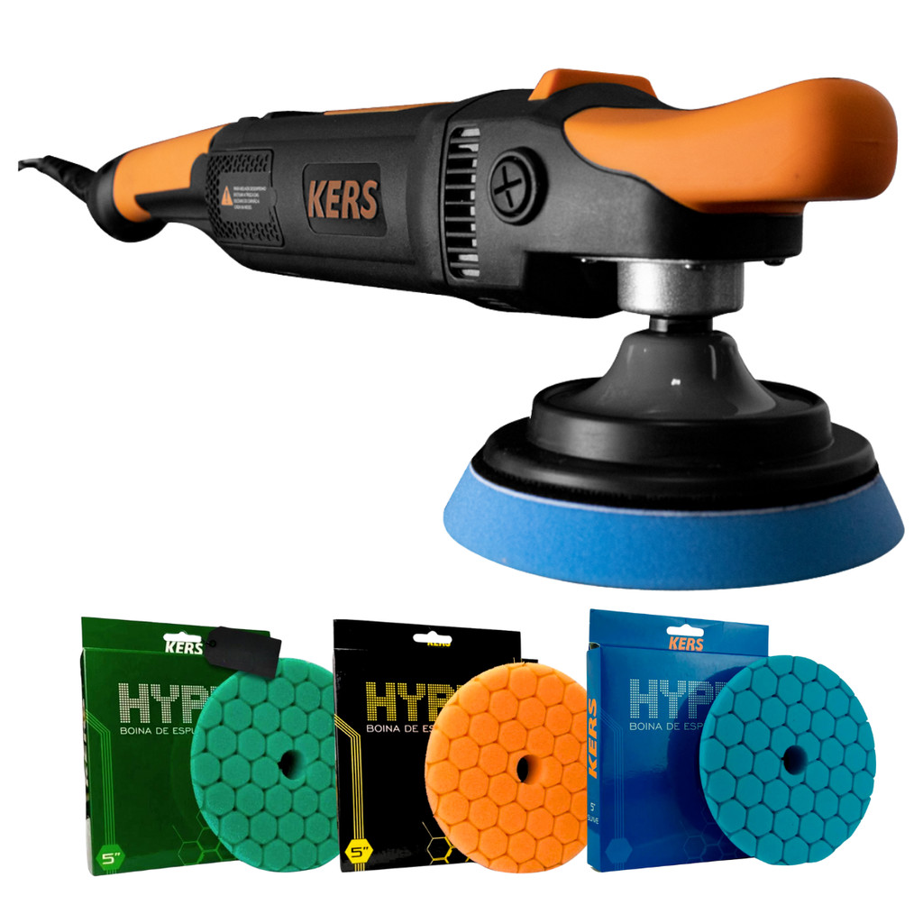Politriz Rotativa Rk 1250w 220v 5 Polegadas Kers + Boinas | Shopee Brasil