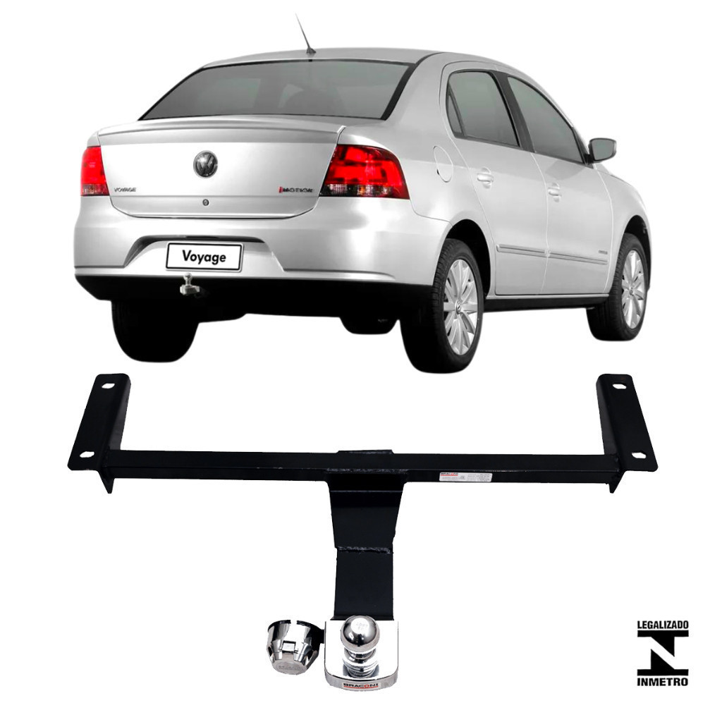 Engate Reboque Fixo Voyage G5 G8 2009 A 2023 Cap Carga 450kg Aco ...