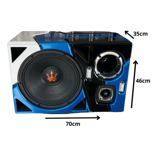 Caixa Trio 15p Som Automotivo Rex 400 + Modulo Sd800.4 1240w
