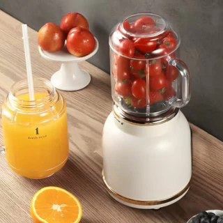 Mini Juicer Liquidificador Portátil Copo Caneca 500ml e 450ml Com 10 Lâminas, Tampa, Canudo e Copo ref03