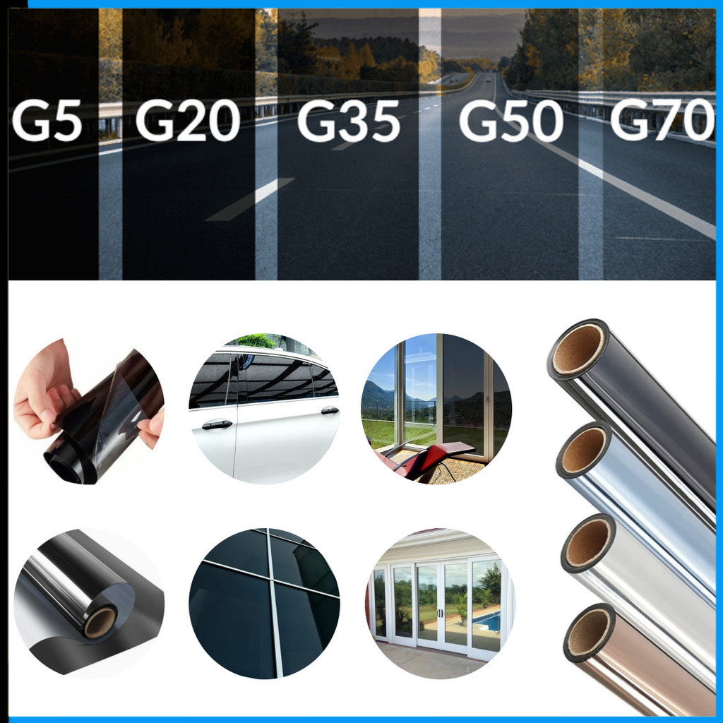 Película Insulfilm Largura 50cm X 1m 2m 3m G5/G20/G35% Para Vidros De ...