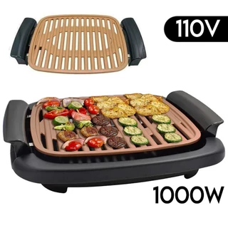 Churrasqueira Elétrica Grill 1000W 110V Portátil Ajustável Sem Fumaça em Oferta na Shopee