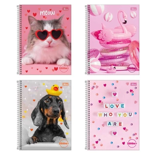 Caderno Universitário 10 Matérias Zoom+ Feminino 200 Folhas Tilibra