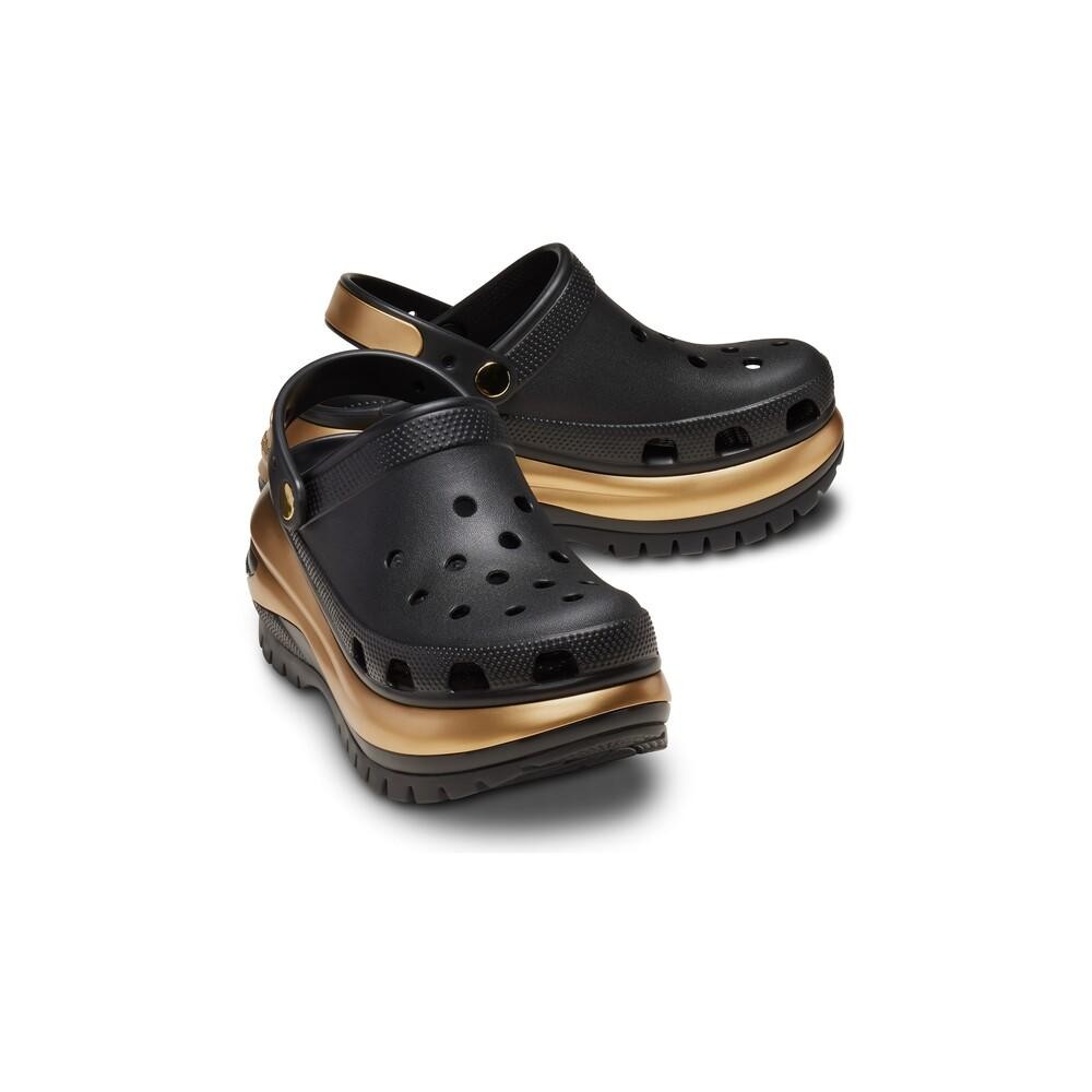 Sandália crocs mega crush metallic clog black/gold | Shopee Brasil