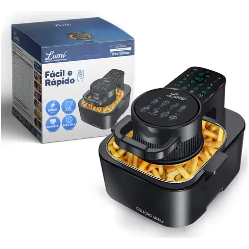Fritadeira Sem Óleo Lumi Air Fryer Digital 1800w 220v