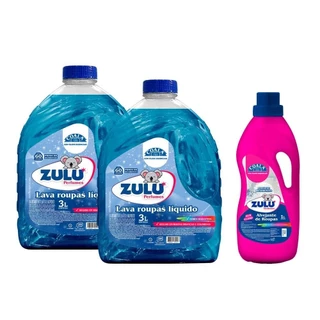 Kit 2 Lava Roupas Liquido 3L + 1 Alvejante de roupas 1L Zulu Perfumes / Coala em Oferta na Shopee