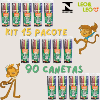 15 Pacotes 90 Canetas Hidrocor 6 Cores Canetinha Hidrográfica Escolar Arte Pintura Material Escolar em Oferta na Shopee