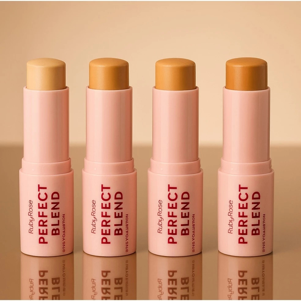 Base Facial Stick/Bastão Perfect Blend Ruby Rose HBM300 - 6,68g ...