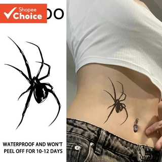 Tatuagem Temporária De Aranha Minimalista De Halloween-À Prova D'água E Durável , Não Brilhante Para Braços , Clavícula em Oferta na Shopee