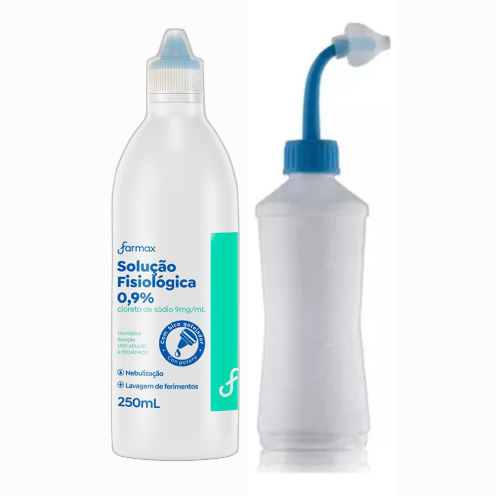 Frasco Limpador Nasal Para Lavagem 250ml + Soro Fisiológico Sorimax ...
