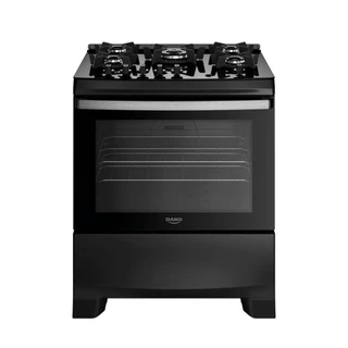Fogão Dako 5 Bocas com Mesa de Vidro Tripla Chama Supreme Glass Preto Bivolt
