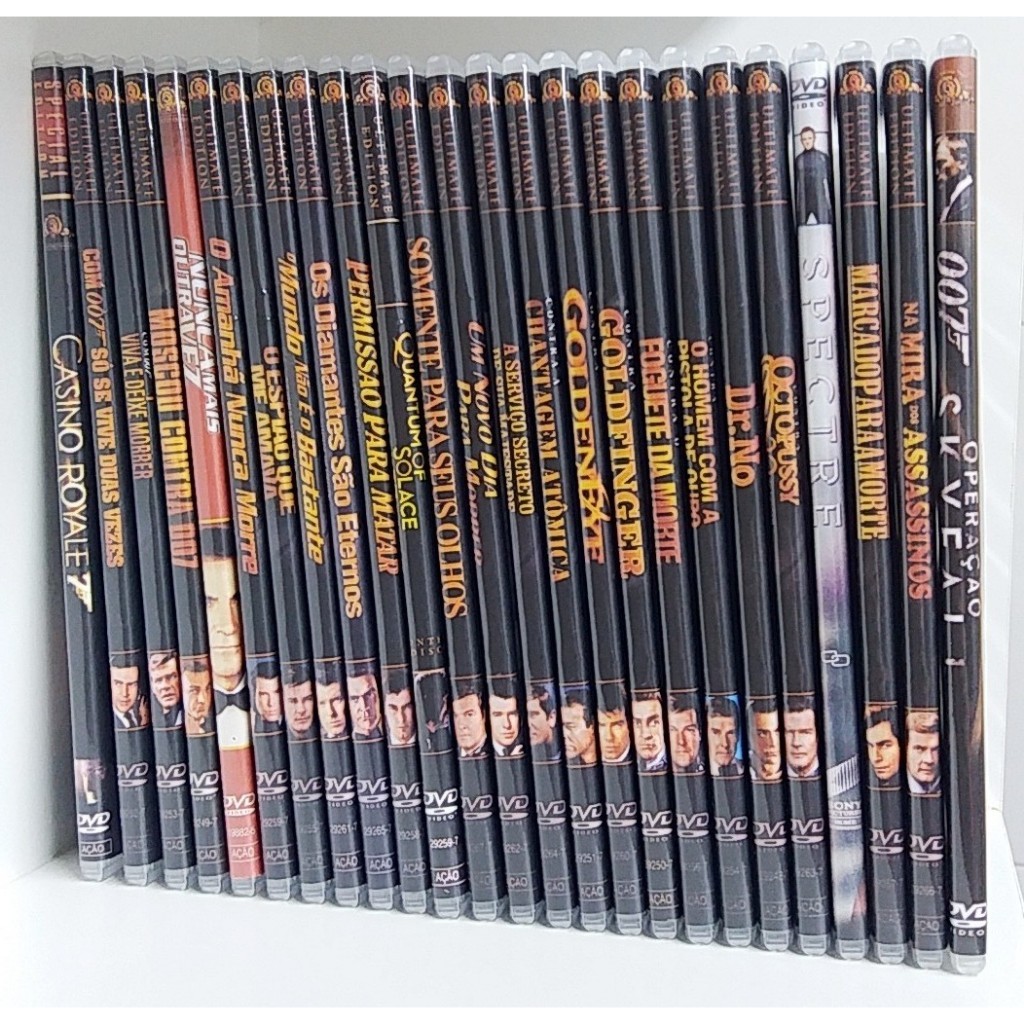 BOX Coleção Completa James Bond 007 - 25 dvds | Shopee Brasil