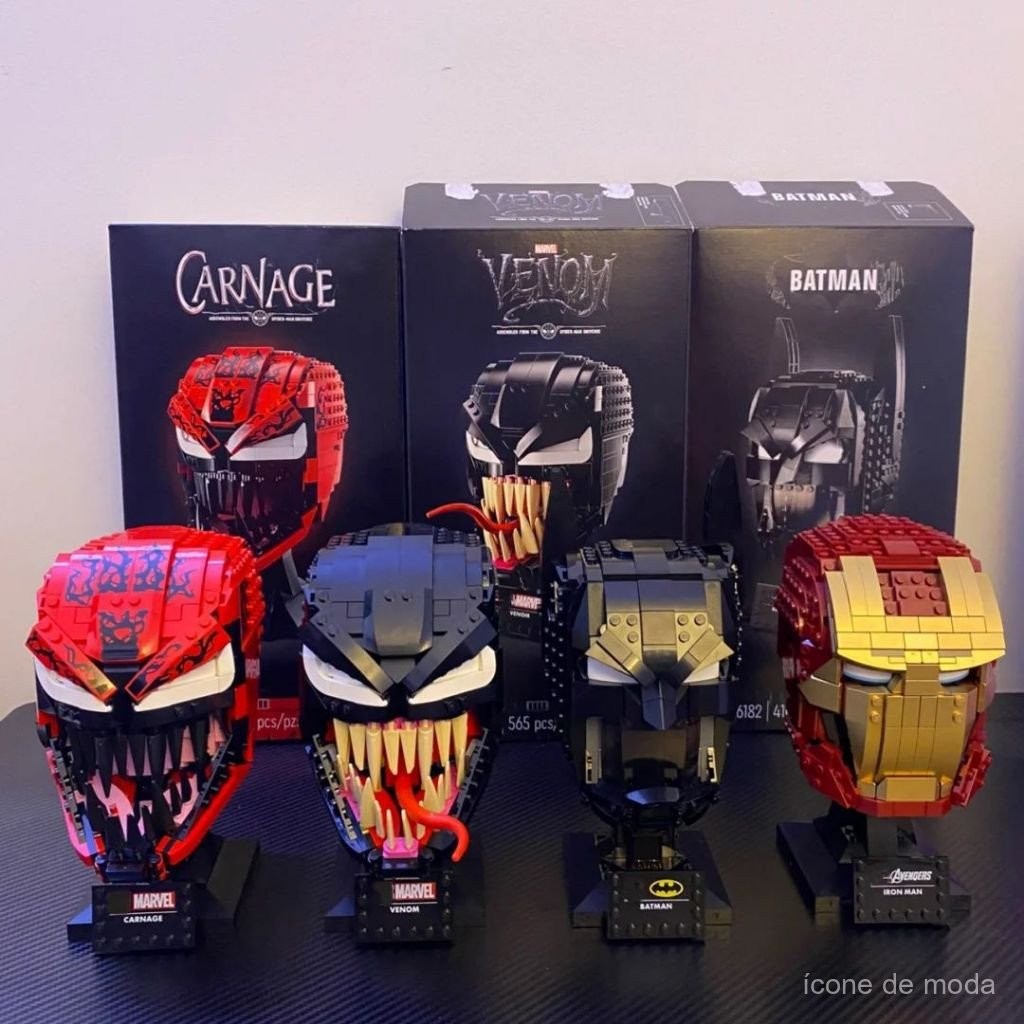 Compatível LEGO 800 Pcs Capacete de Darth Vader Star Wars Batman Iron Man Menino Bloco de Construção Educacional