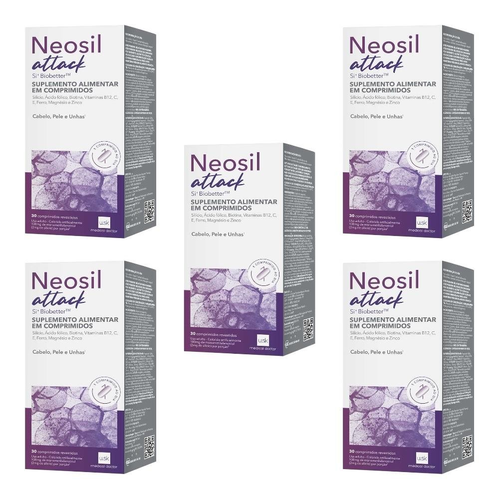 Kit Neosil Attack Com 5 Caixas De 30 Comprimidos Revestidos Cada ...