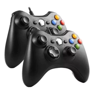 Kit Controle Xbox 360 Pc Windows Notebook Com Fio Xboxslim Portatil