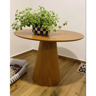 Mesa De Jantar Redonda Cone 90 Cm Madeirada