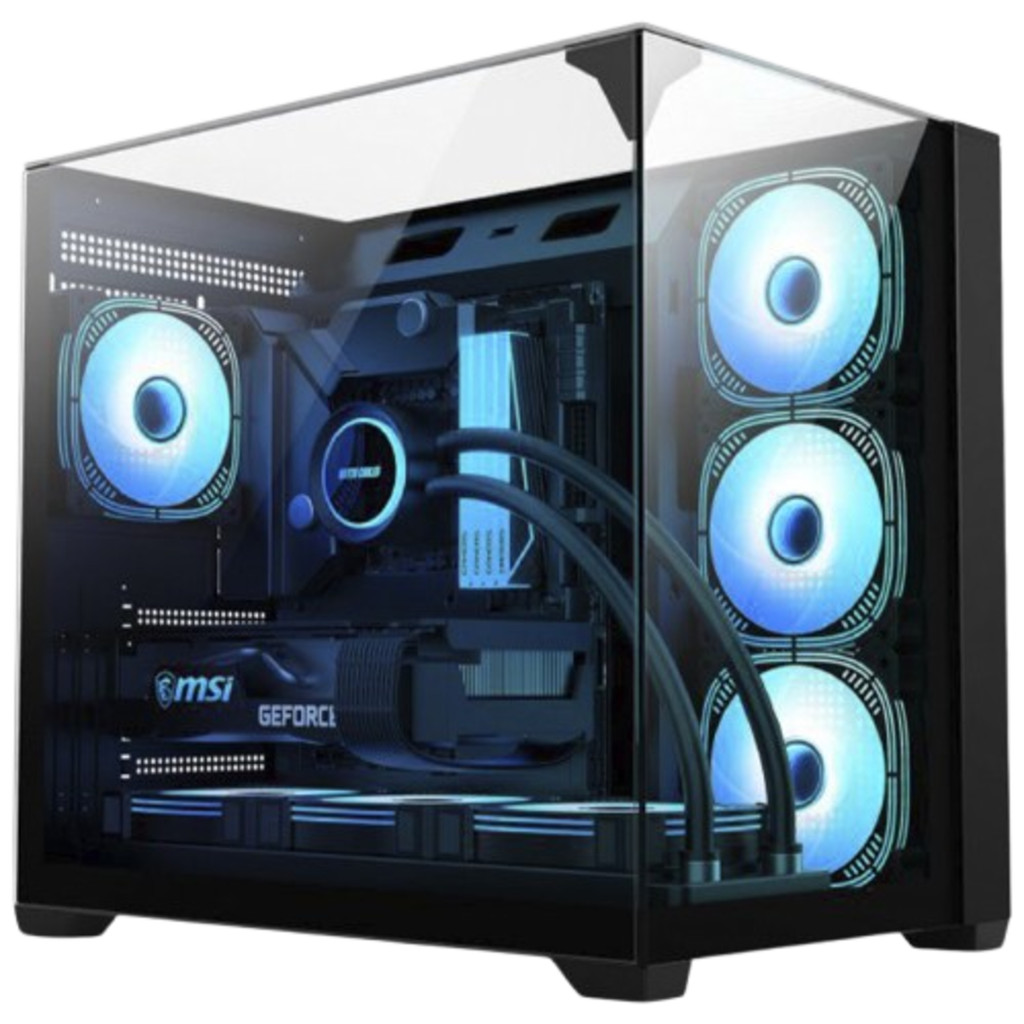 Gabinete Aquario 01FD Black Mega Shark Atx p/cooler 360
