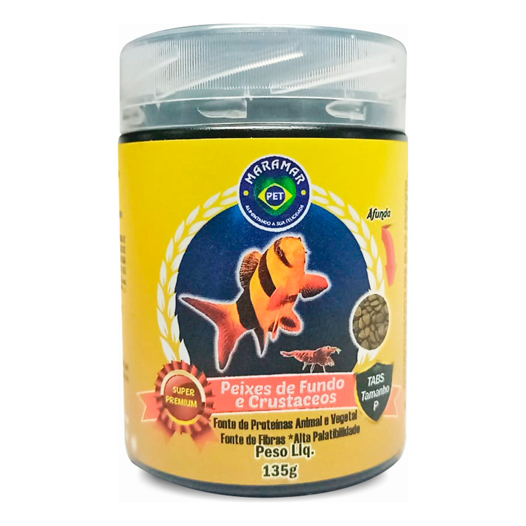 Ração Maramar Peixes De Fundo E Crustáceos 135g | Shopee Brasil