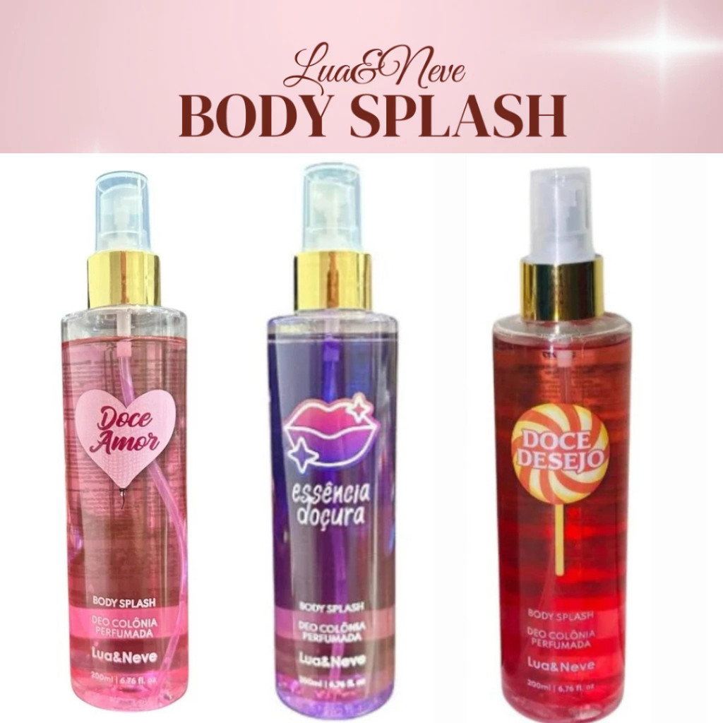 Body Splash Deo Colônia Perfumada - Lua e Neve Escolha o Seu | Shopee ...