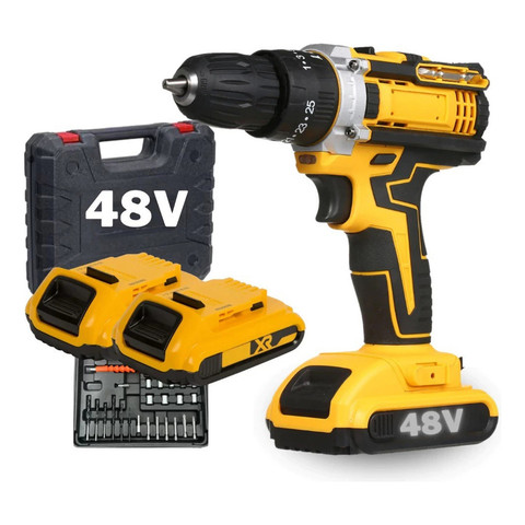 Parafusadeira Furadeira Impacto Profissional 48v 2 Baterias — foto 1 — Achou Levou Brasil