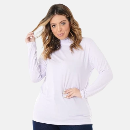 Blusa Gola Alta Cacharrel Moda Feminina Plus Size De Viscose Várias Cores 1130 DROP