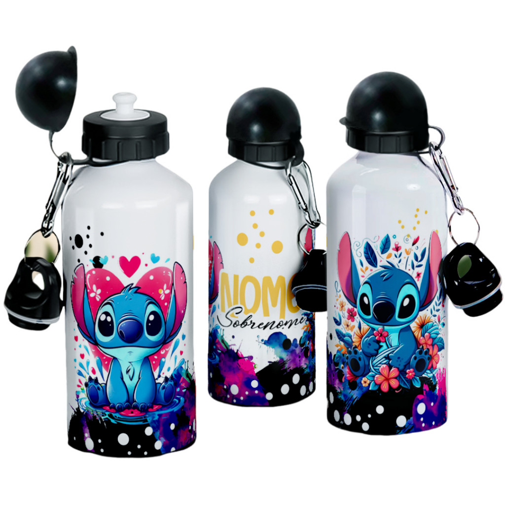Garrafa Squeeze Stitch Personalizada Volta as aulas Vários Modelos