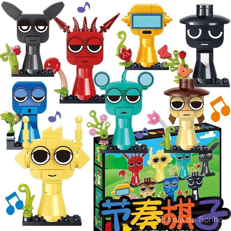 Sprunki Jogo Caixa Set Mini Bonecas Compatível com Lego Rhythm Building ...