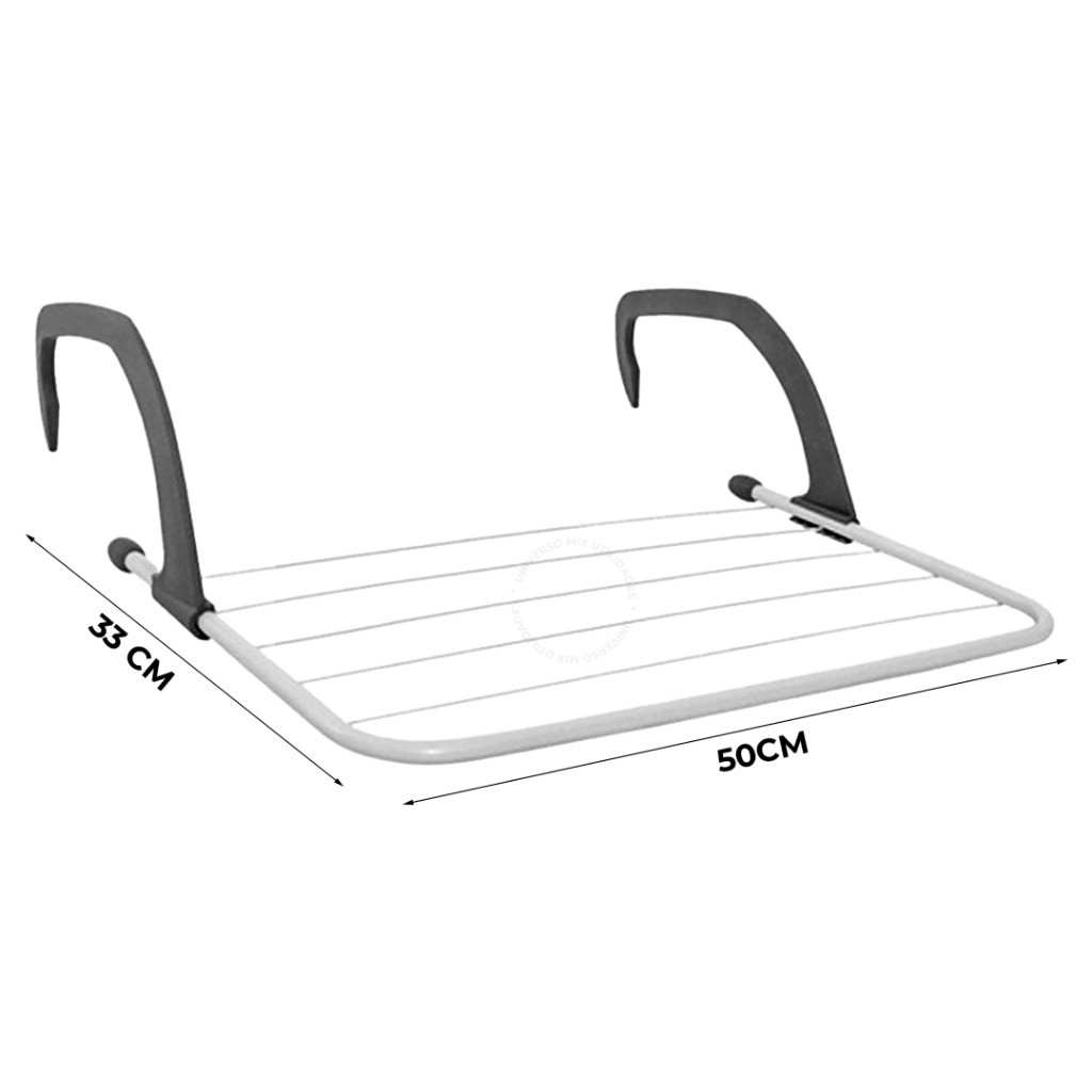 Varal Retrátil de Parede 50x35CM | Portátil e Dobrável para Janela e ...