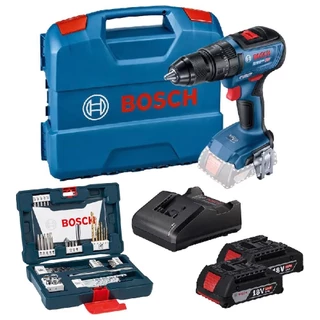 Furadeira Parafusadeira GSB 18V-50 Brushless Com Kit Pontas e Brocas V-line 48 Peças - Bosch em Oferta na Shopee