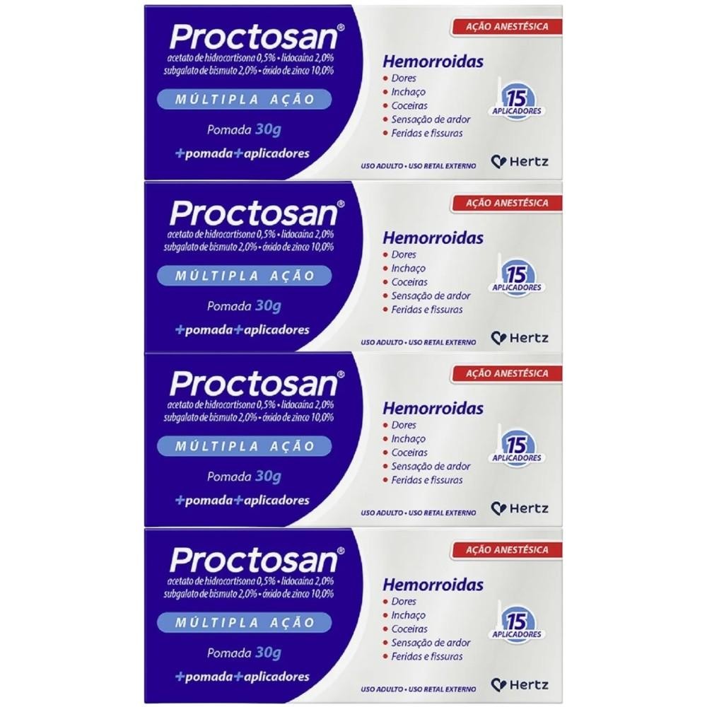 Kit Proctosan Múltipla Ação Com 4 Caixas De 30g Cada | Shopee Brasil