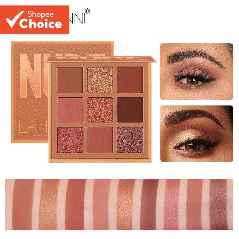 Paleta De Sombras LANGMANNI 9-Pan , 50g-Maquiagem De Nove Cores...