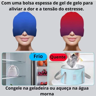 Touca Dor de Cabeça Chapéu De Alívio Da Enxaqueca Máscara De Terapia Fria Quente Confortável em Oferta na Shopee