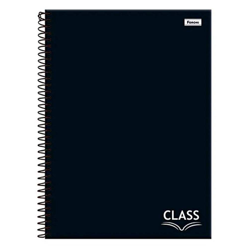 Caderno Univ 1 Matéria 80fls Class Preto Foroni | Shopee Brasil