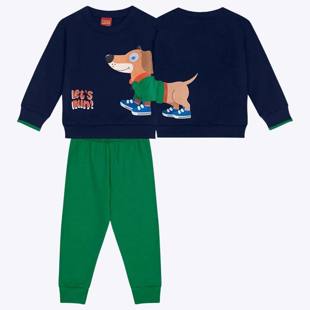 Conjunto Moletom Infantil Masculino Kyly 1000112 | Shopee Brasil