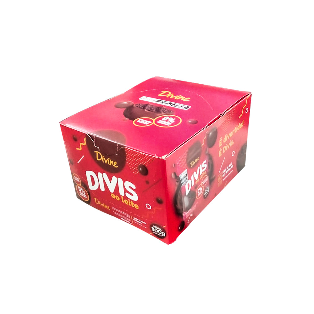 Chocolate Divis ao Leite 20 Unidades 40g Display 800g | Shopee Brasil