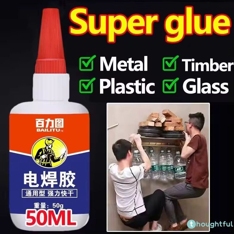 Super Colla Cianoacrilica 502 – Adesivo A Presa Immediata 70ml – Riparazione Rapida