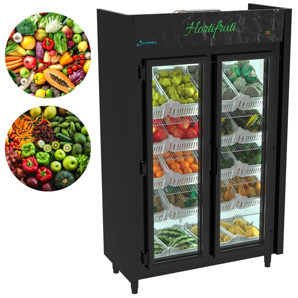 Refrigerador Expositor 890 L 2 Portas Auto Serviço Para Hort